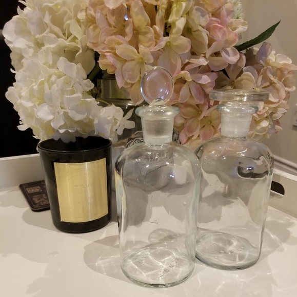 t.c.w co Other - 3/30💟 Lot of 2 vintage apothecary glass jars